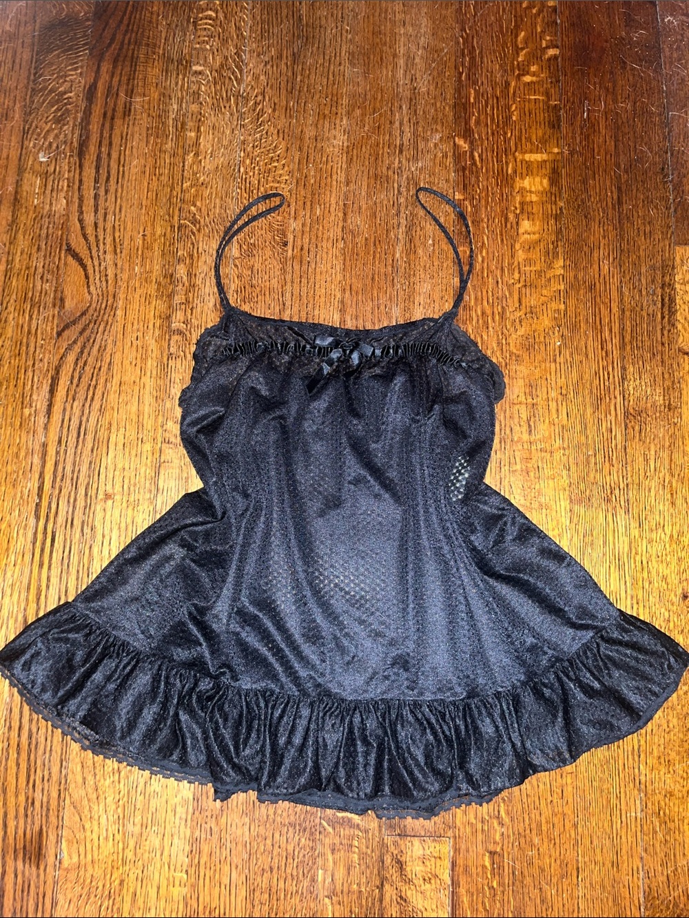 Vintage Black Lace Polkadot Camisole
